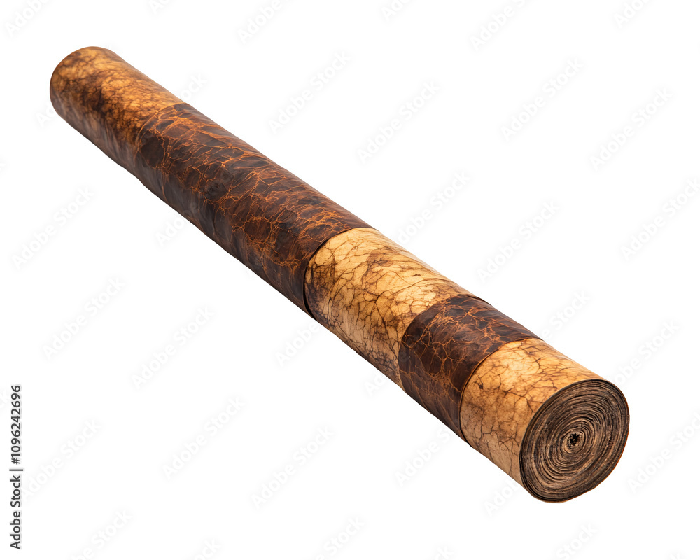 a brown and black rolled up paper a brown and black rolled up paper