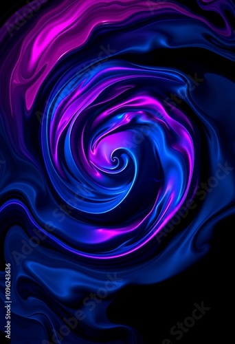 Wallpaper Mural Swirling cosmic nebulae and water vortexes in deep indigo and magenta for versatile digital backgrounds Torontodigital.ca