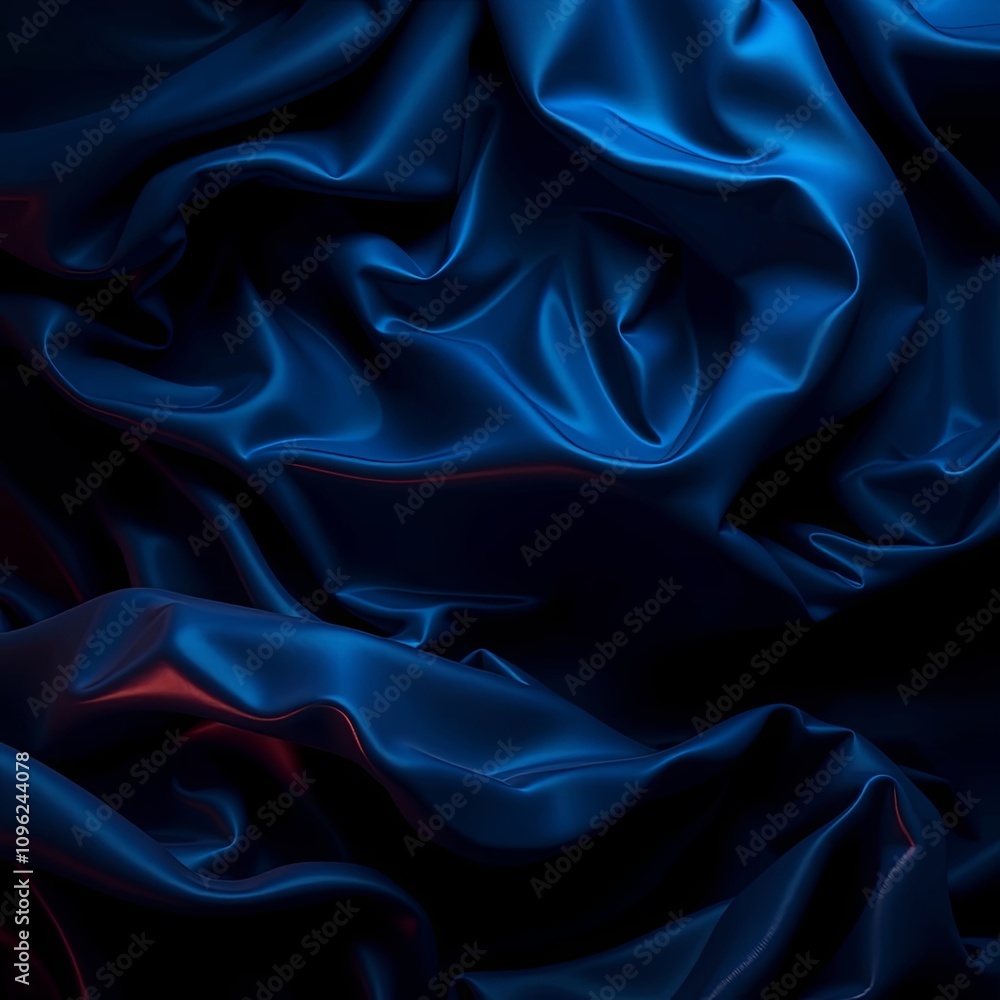 Obraz premium Velvet Shadows Tapestry in Midnight Navy for Widescreen Wallpapers