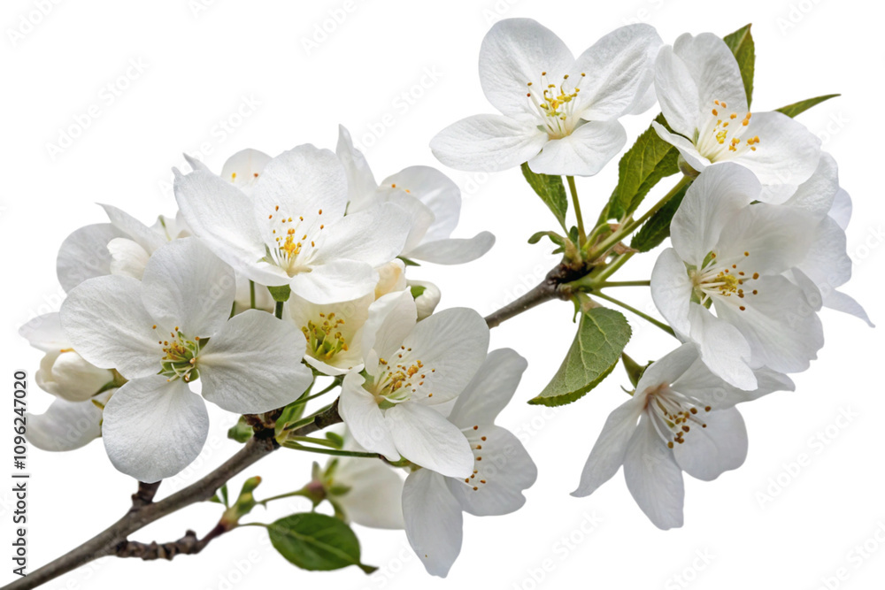 Set with four white flowers,Close-up of white flowers against white background. Set with four white flowers,Close-up of white flowers against white background.