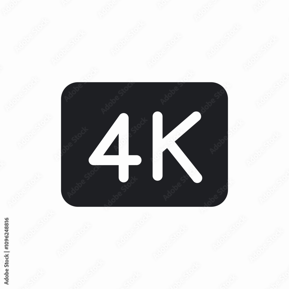 video quality 4k icon sign vector video quality 4k icon sign vector