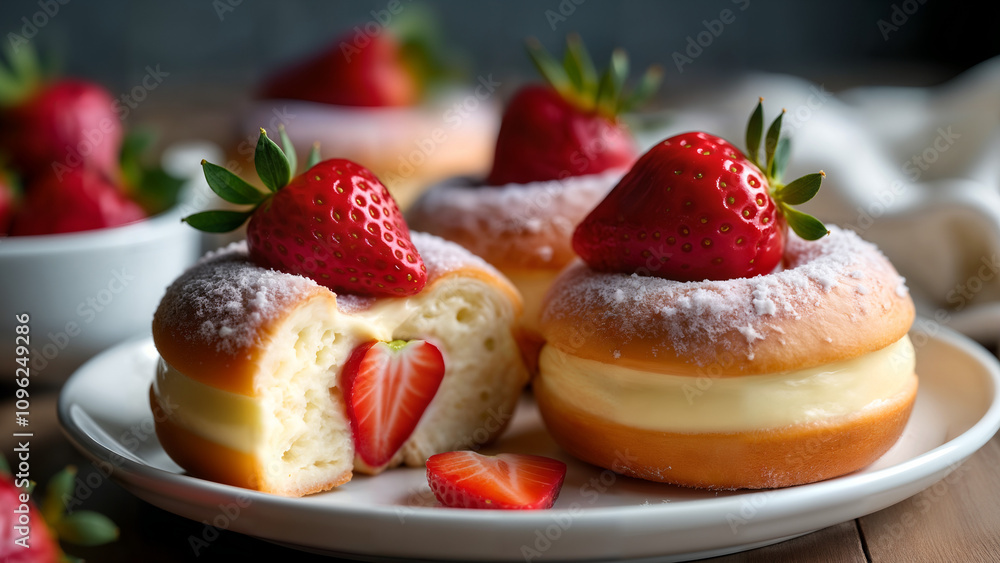 Strawberry Cheesecake Donuts Strawberry Cheesecake Donuts