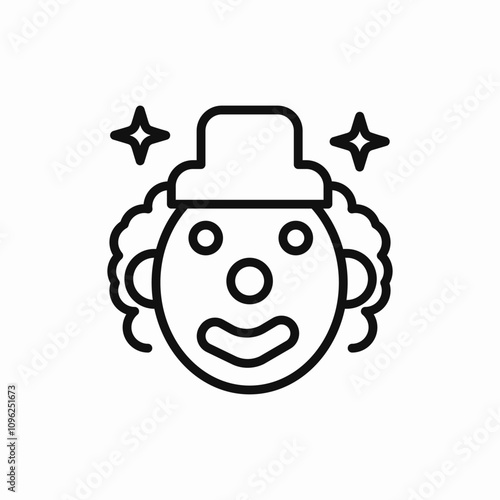 clown fun icon sign vector