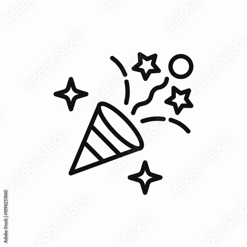 confetti holiday icon sign vector
