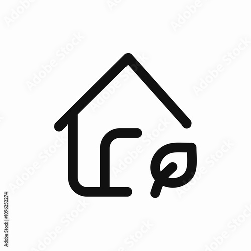 eco house icon sign vector