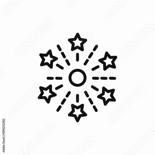 fireworks explosure icon sign vector