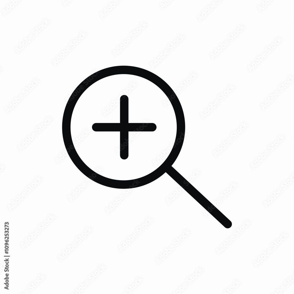 magnifier zoom icon sign vector magnifier zoom icon sign vector