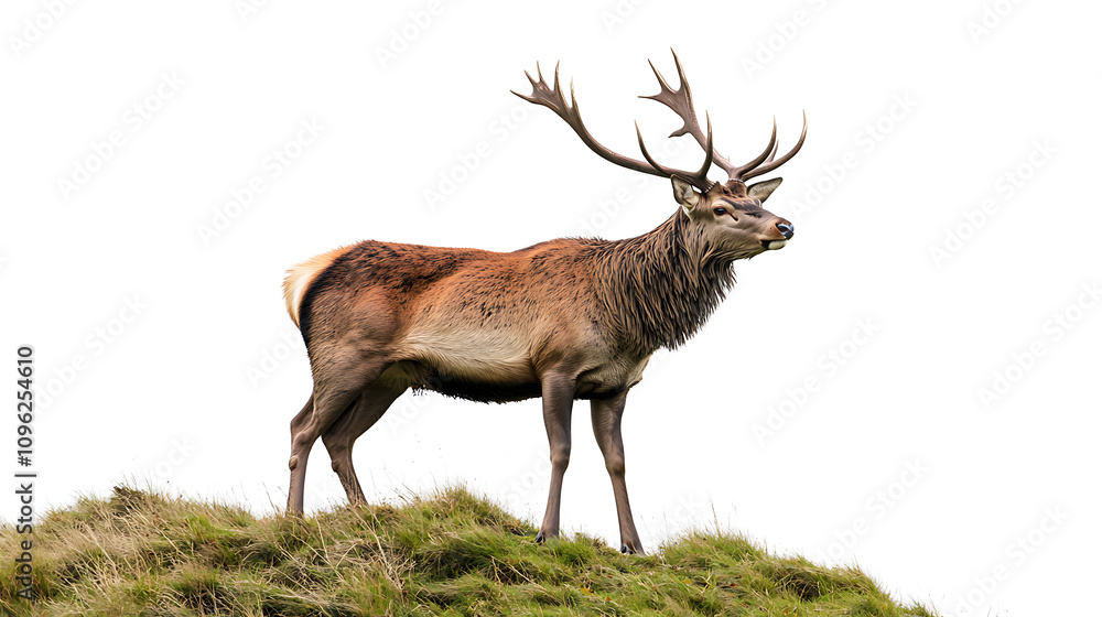 deer on a white deer on a white