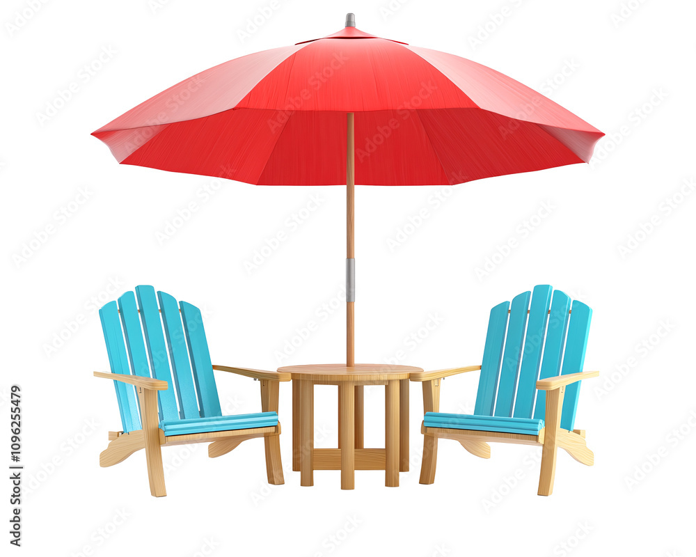 a table with chairs under a red umbrella a table with chairs under a red umbrella