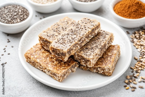 High-Protein Granola Bars with Chia and Hemp Seeds