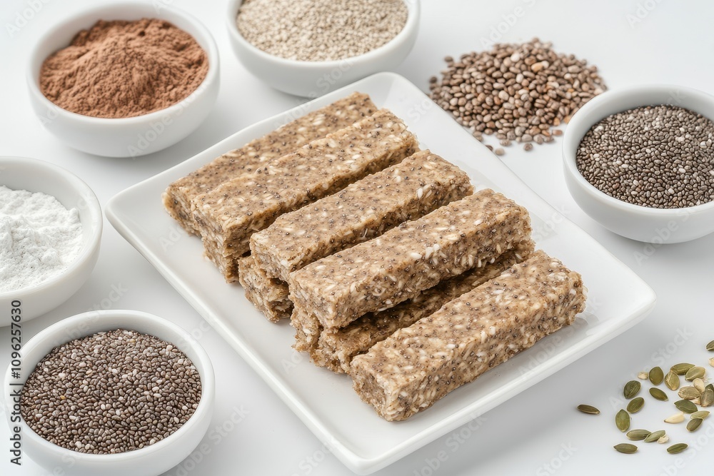 High-Protein Granola Bars with Chia and Hemp Seeds High-Protein Granola Bars with Chia and Hemp Seeds