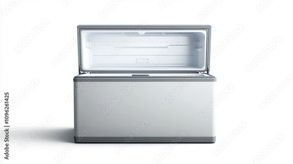 Empty Modern Refrigerator - Sleek and Functional Empty Modern Refrigerator - Sleek and Functional