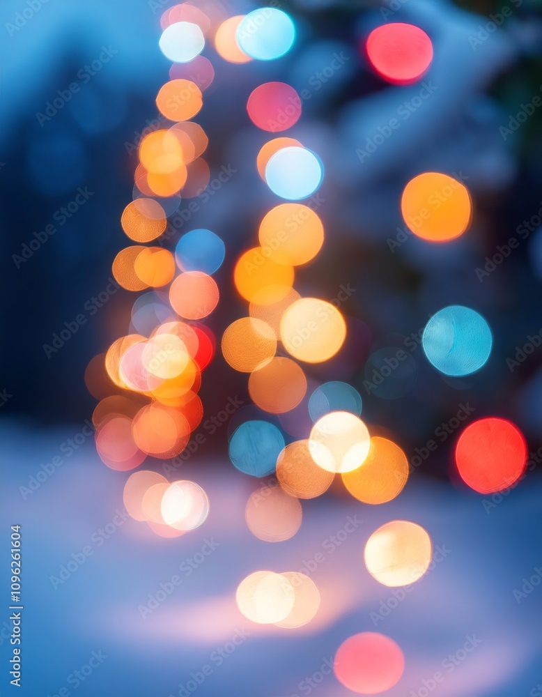 Obraz premium Colorful bokeh lights creating a festive christmas atmosphere