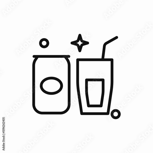 cold soda drink icon sign vector