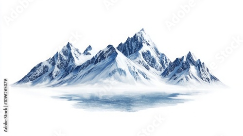 Wallpaper Mural Majestic Snowy Mountain Range Torontodigital.ca