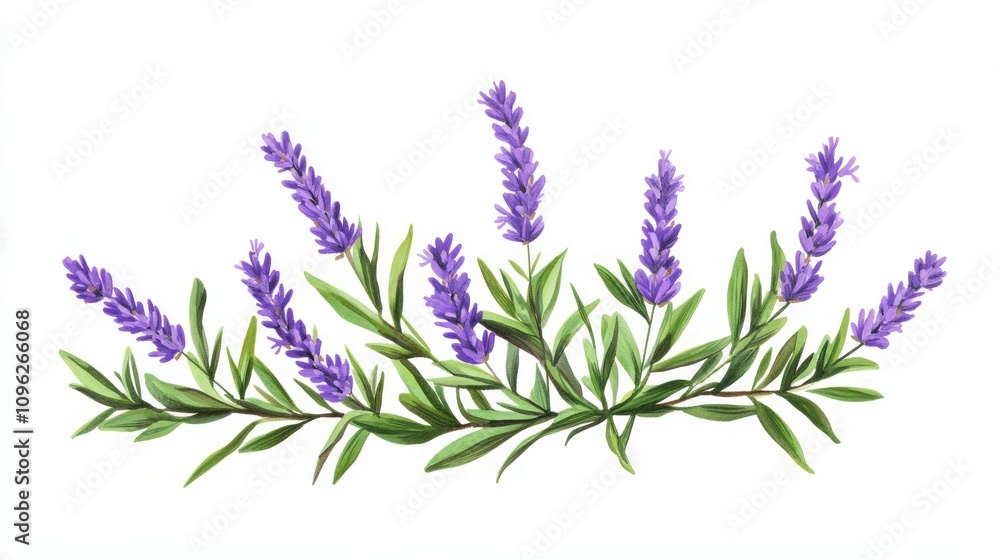 Naklejka premium Beautiful Lavender Illustration
