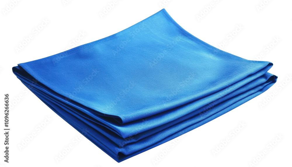 Blue napkins isolated on transparent background Blue napkins isolated on transparent background