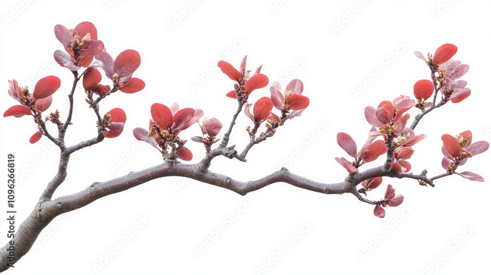 Delicate Red Blossoms on a Branch Delicate Red Blossoms on a Branch
