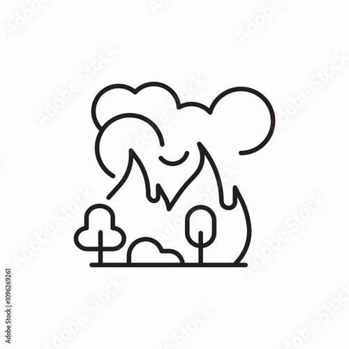 forest fire icon sign vector