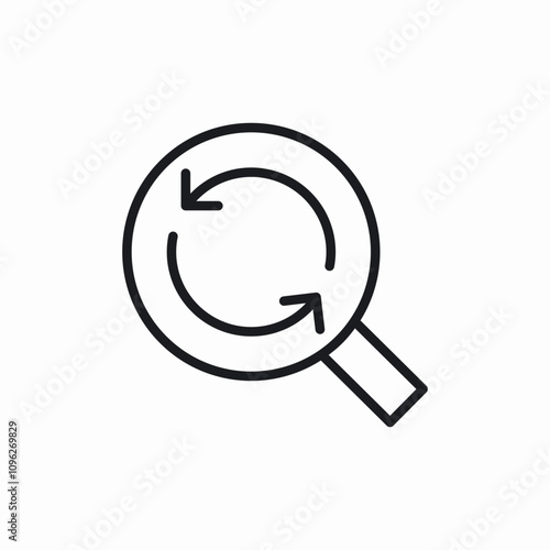 refresh search icon sign vector