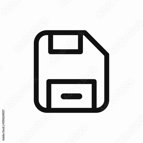 save floppy icon sign vector