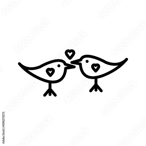 Lovebirds Vector Icon