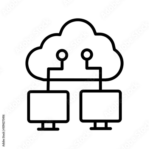 Cloud Network Vector Icon