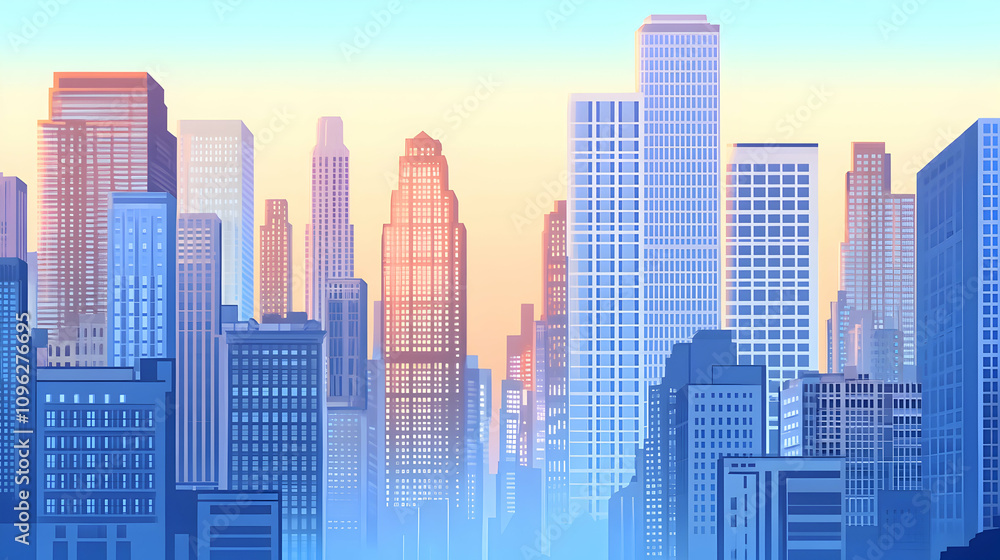 Urban skyscrapers for business and corporate use Urban skyscrapers for business and corporate use