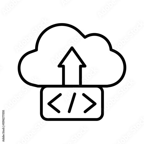 Cloud Deployment Vector Icon