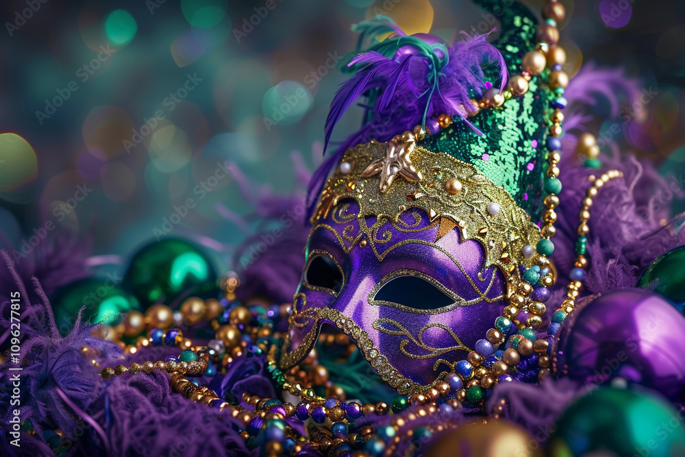 Beautiful greeting card with bright holiday composition for happy celebrate mardi gras Beautiful greeting card with bright holiday composition for happy celebrate mardi gras