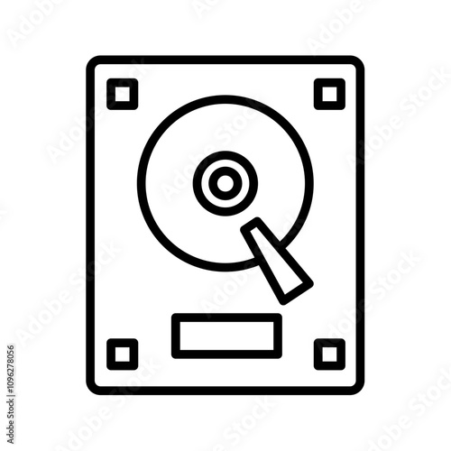 Portable Hard Drive Vector Icon