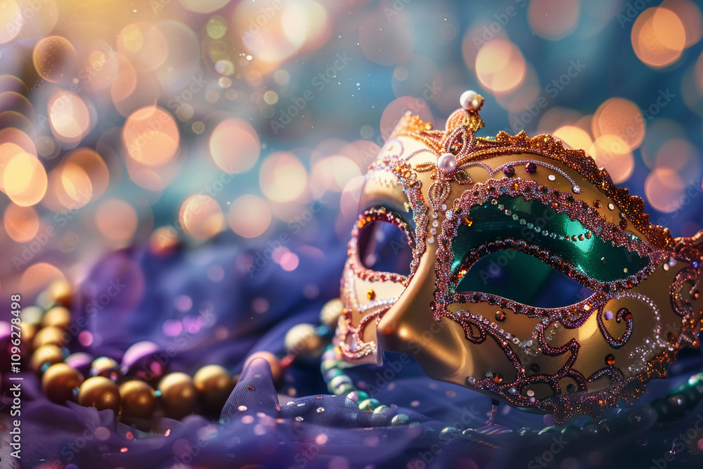 Beautiful greeting card with bright holiday composition for happy celebrate mardi gras Beautiful greeting card with bright holiday composition for happy celebrate mardi gras