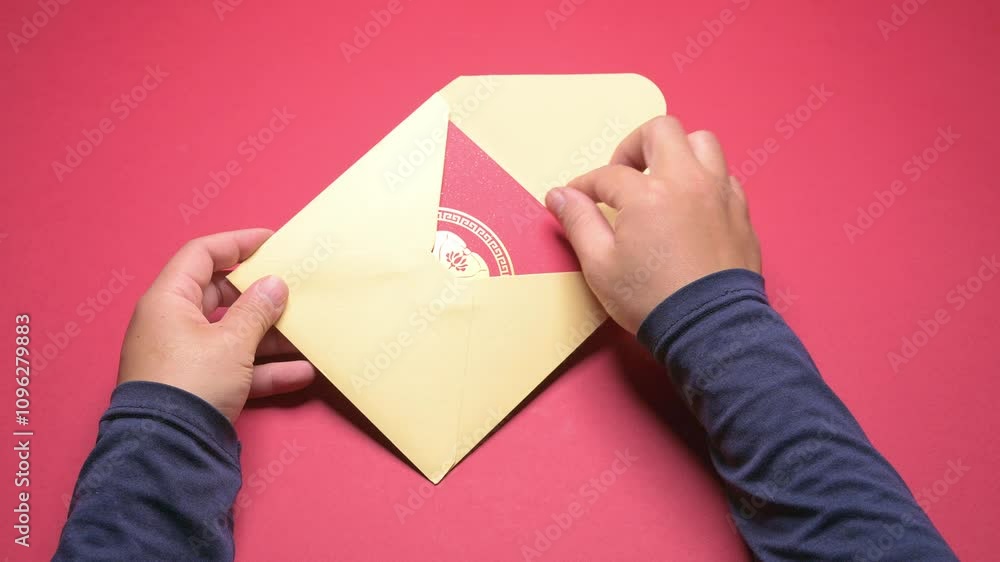 man opening a 3D gift card of a snake man opening a 3D gift card of a snake