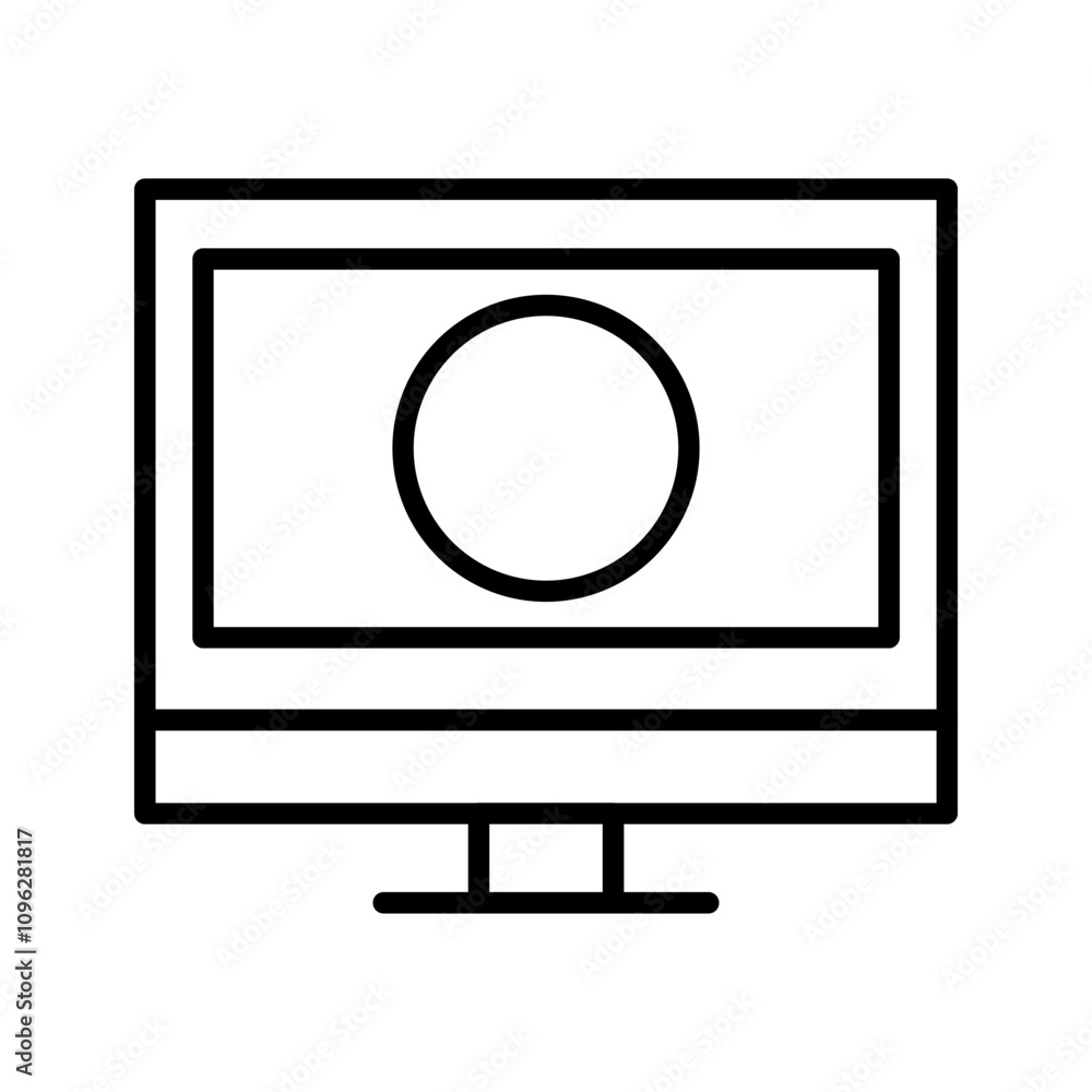 Interactive Display Vector Icon Interactive Display Vector Icon