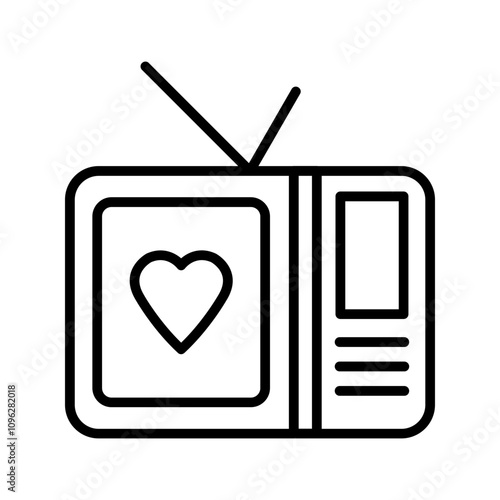 Romantic comedy movie Vector Icon