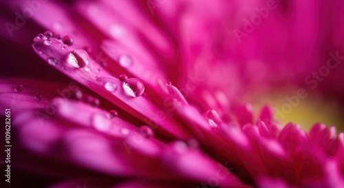 Close-up of sparkling water droplets on vibrant pink petals