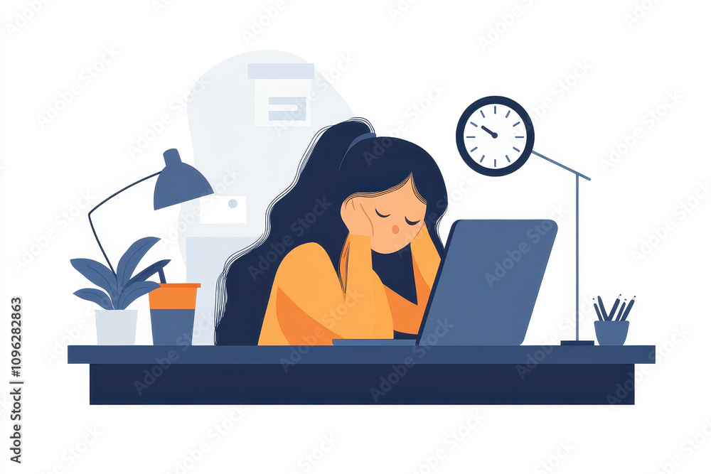 Headache pain, laptop and woman in office, stress or web problem. Headache pain, laptop and woman in office, stress or web problem.