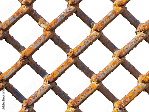 a close up of a fence photo