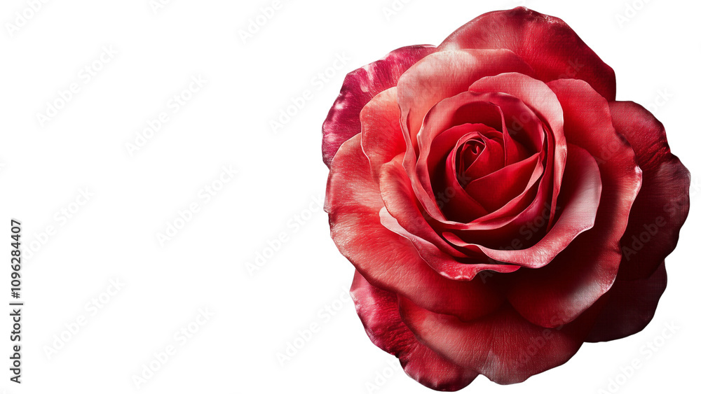 Red rose on white background Red rose on white background