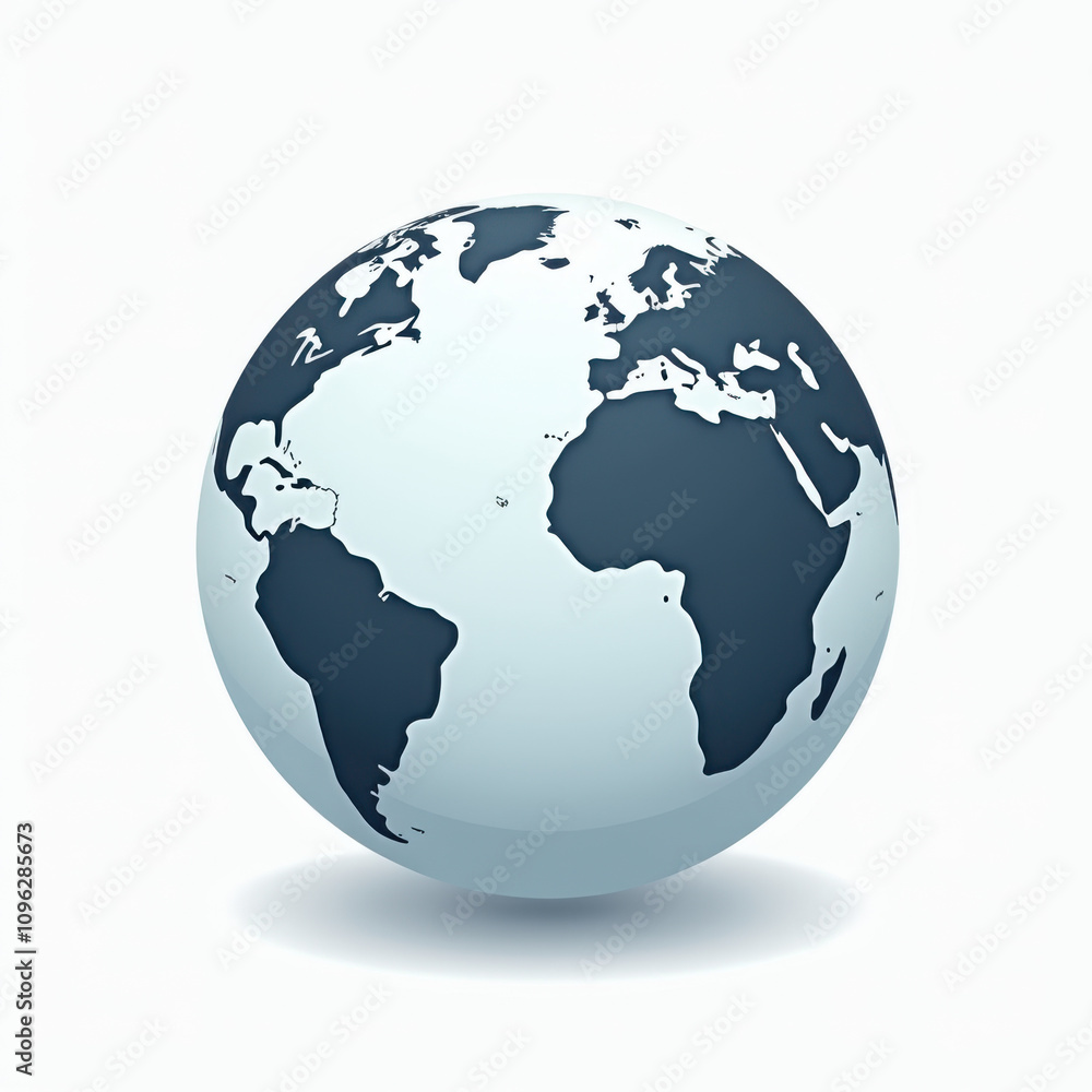 Obraz premium Crisp High-Resolution Globe Icon for Global Connectivity