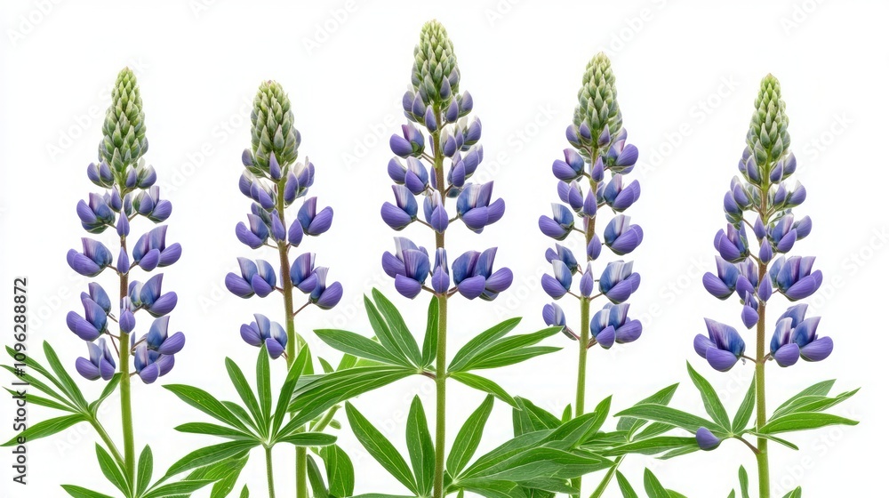 Naklejka premium Stunning Purple Lupines in Full Bloom