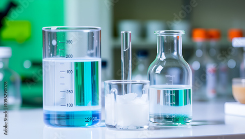 Titration method for determining salt iodate and salt iodide content in Laboratory. photo