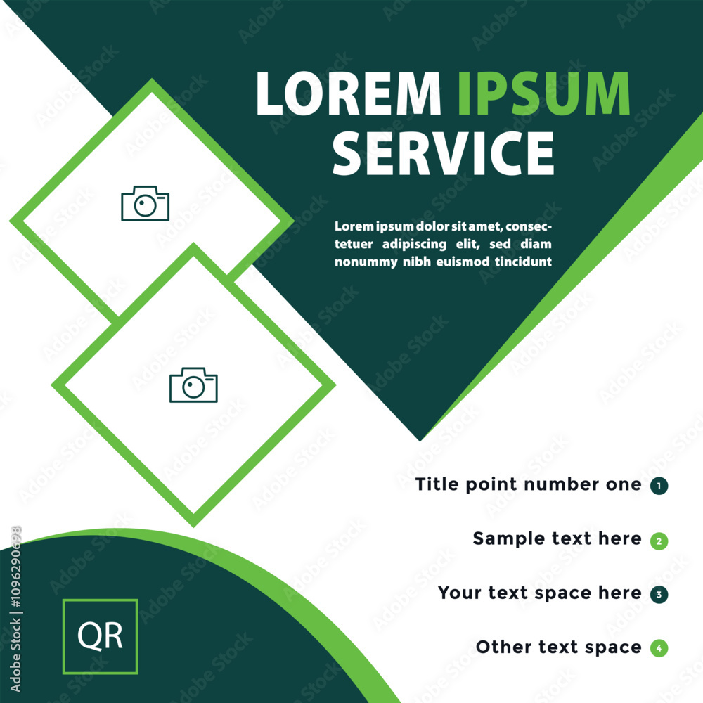 Social media business post banner with image space Social media business post banner with image space