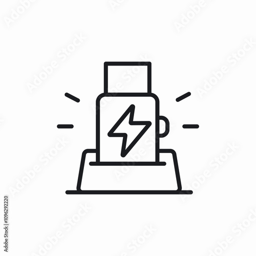smart watch charge icon sign vector