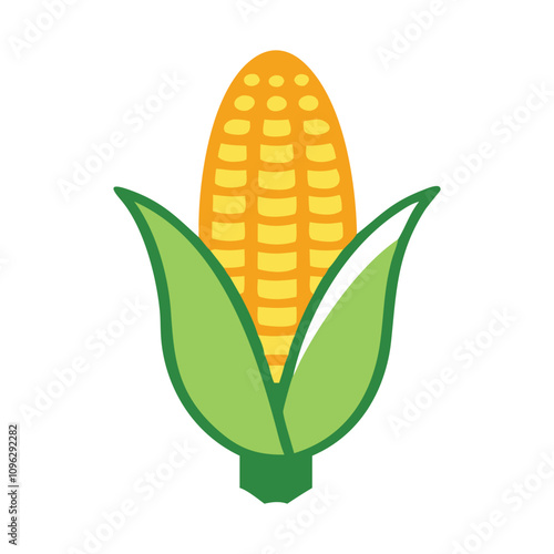 A vibrant ear of corn symbolizing abundance and freshness.