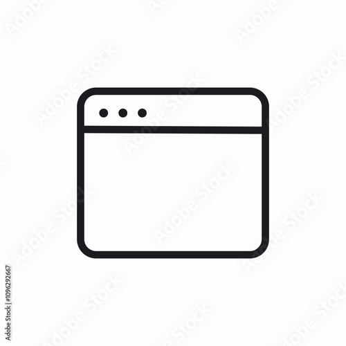 window tab icon sign vector
