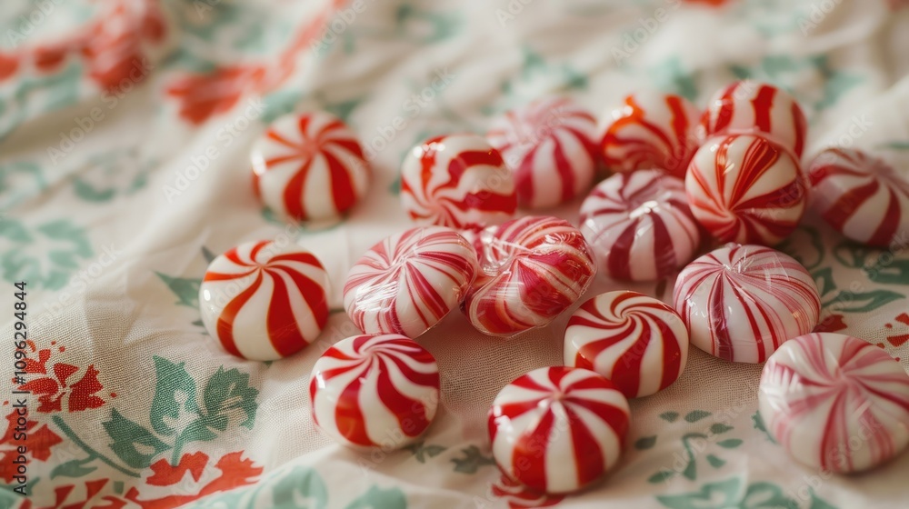 red and white striped paper-wrapped candy red and white striped paper-wrapped candy