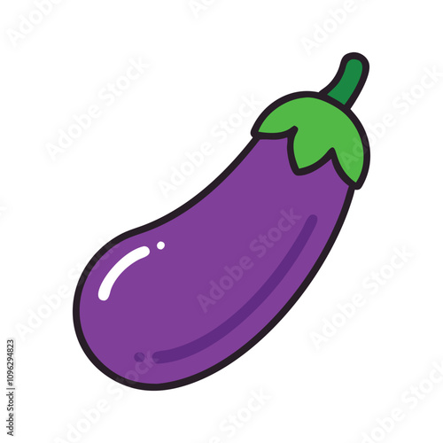 eggplant on a white background