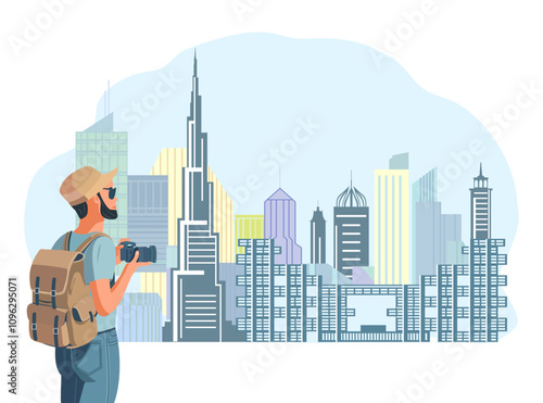 Tourism Travel Tourist Dubai Man cityscape UAE