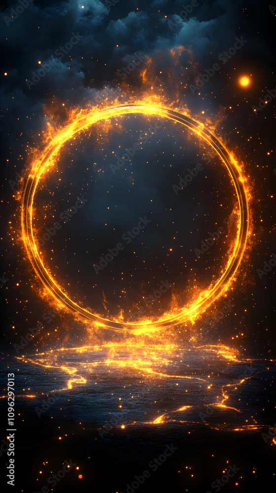 A glowing golden circle on a black background creates a striking and modern vector design, symbolizing elegance, energy, and power. The contrast between the glowing gold and dark background enhances t A glowing golden circle on a black background creates a striking and modern vector design, symbolizing elegance, energy, and power. The contrast between the glowing gold and dark background enhances t